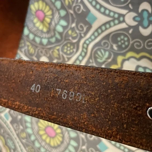 Tony Lama Mens The Duke Center Applique Brown Western Belt 40​​​​​​​​​​​​ - Picture 10 of 10